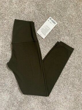 Lululemon Align HR Pant 25", Dark Olive, Size 4 NWT
